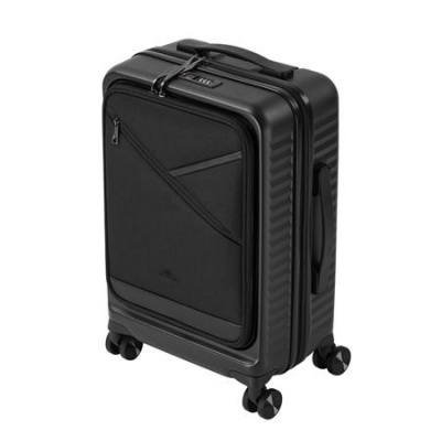 Hand cabin luggage, hardshell, 35x55x22 cm, RIVACASE "Clark ECO 8181", black