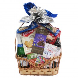 Ezüst-Kék Ajándékkosár